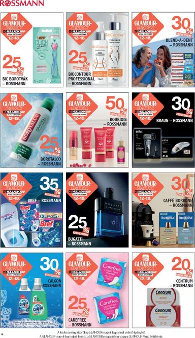 Akciós újság Rossmann - Rossmann - Glamour-napok érvényes 10.12.-tól 10.18.-ig - 4 oldal