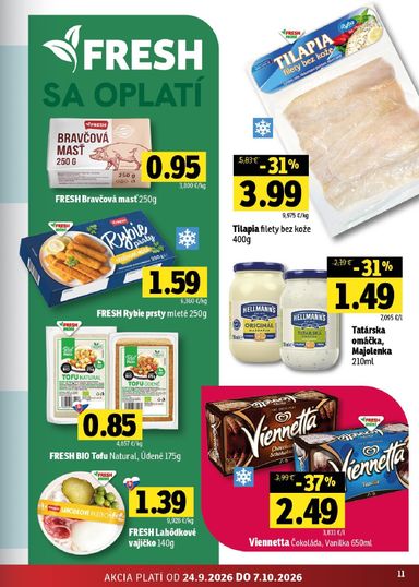 Leták FRESH - Fresh - Stredné a západné Slovensko od 24.09. do 07.10. - strana 11