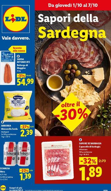 Volantino Lidl - Lidl - Sardegna valido dal 01/10 al 07/10 - pagina 1