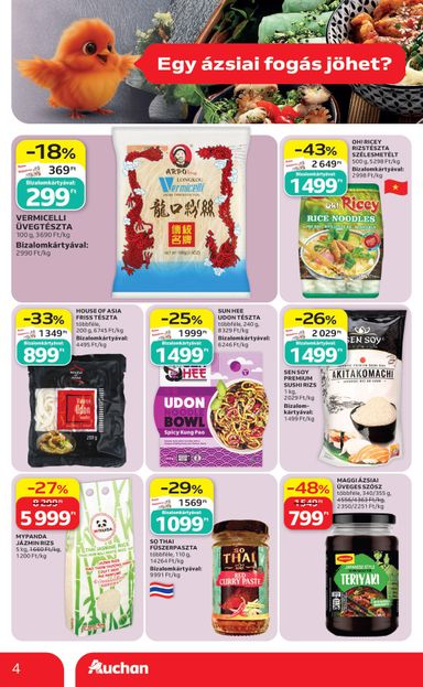 Akciós újság Auchan - Auchan - Ázsiai ajánlataink érvényes 10.08.-tól 10.21.-ig - 4 oldal