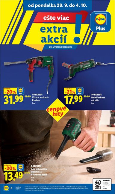 Leták Lidl - Lidl - Ešte viac extra akcií od 28.09. do 04.10. - strana 8