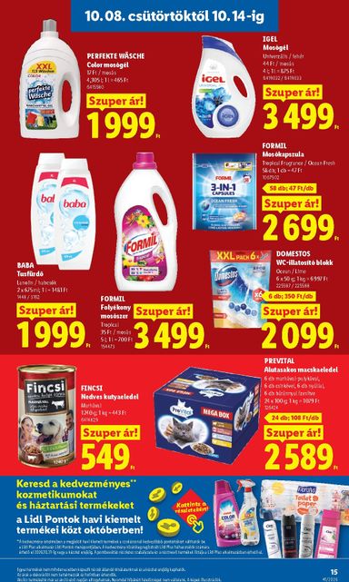 Akciós újság Lidl - Lidl érvényes 10.08.-tól 10.14.-ig - 15 oldal
