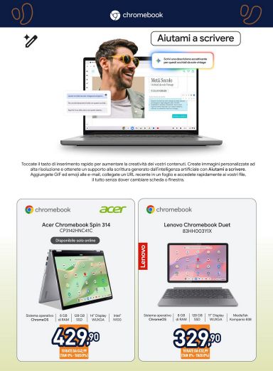 Volantino Unieuro - Unieuro - Speciale Chromebook valido dal 18/09 al 04/10 - pagina 2