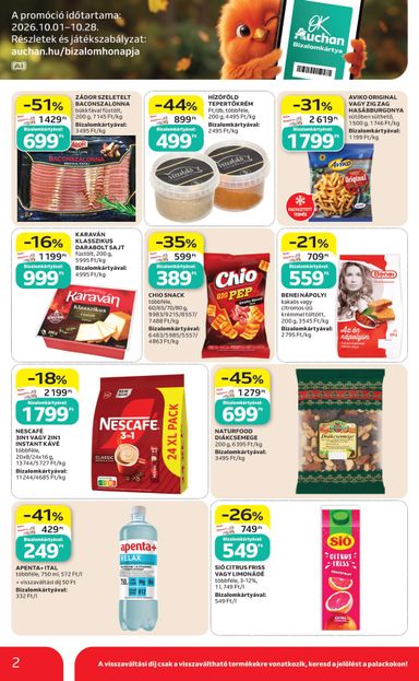 Akciós újság Auchan - Auchan szupermarket érvényes 10.08.-tól 10.14.-ig - 2 oldal