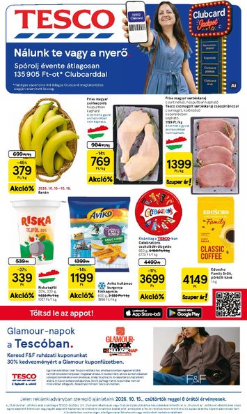 Akciós újság Tesco - Tesco érvényes 10.15.-tól 10.21.-ig - 1 oldal