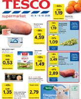 Tesco supermarket platný od stredy 30.09.2026