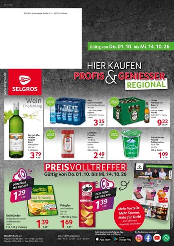 Prospekt Selgros - Selgros - Eschborn gültig ab 01.10. bis 14.10. - seite 1