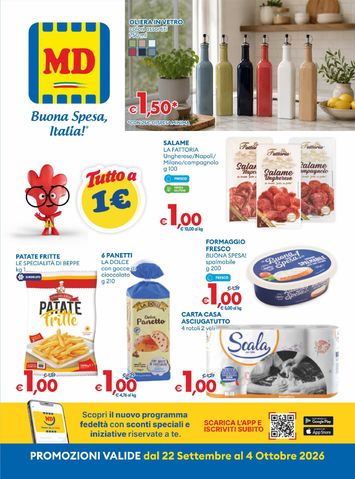 Volantino MD - MD valido dal 22/09 al 04/10 - pagina 1