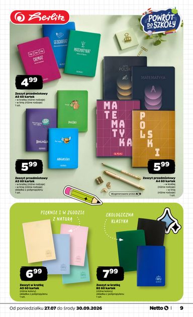 Gazetka Netto - Netto - Back to school od 27.07. do 30.09. - strona 9