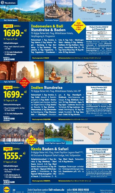 Prospekt Lidl - Lidl - Reise Highlights gültig ab 12.09. bis 15.10. - seite 20