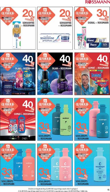 Akciós újság Rossmann - Rossmann - Glamour-napok érvényes 10.12.-tól 10.18.-ig - 15 oldal