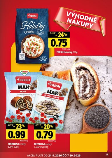 Leták FRESH - Fresh - Stredné a západné Slovensko od 24.09. do 07.10. - strana 21