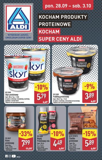 Gazetka ALDI - ALDI - Produkty proteinowe od 28.09. do 03.10. - strona 1