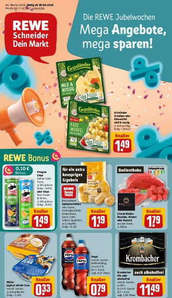 Folder Rewe DE - Rewe DE van 28-09 tot 04-10 - side 1