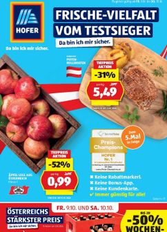 HOFER-Flugblatt gültig ab Freitag 09.10.