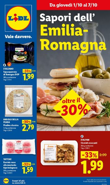 Volantino Lidl - Lidl - Emilia Romagna valido dal 01/10 al 07/10 - pagina 1