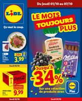 Catalogue Lidl de de jeudi 01/10