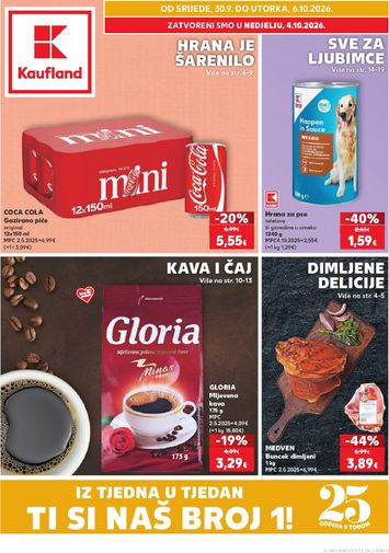 Katalog Kaufland - Kaufland - Ti si naš broj 1 vrijedi od 30.09. do 06.10. - stranica 1
