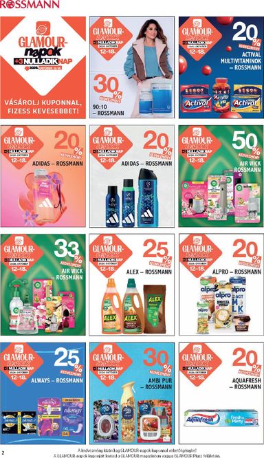 Akciós újság Rossmann - Rossmann - Glamour-napok érvényes 10.12.-tól 10.18.-ig - 2 oldal