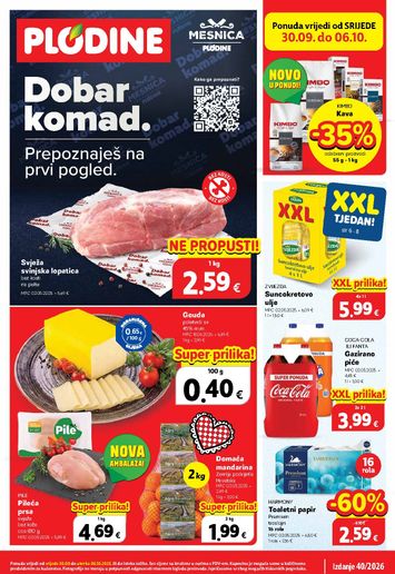 Katalog Plodine - Plodine vrijedi od 30.09. do 06.10. - stranica 1