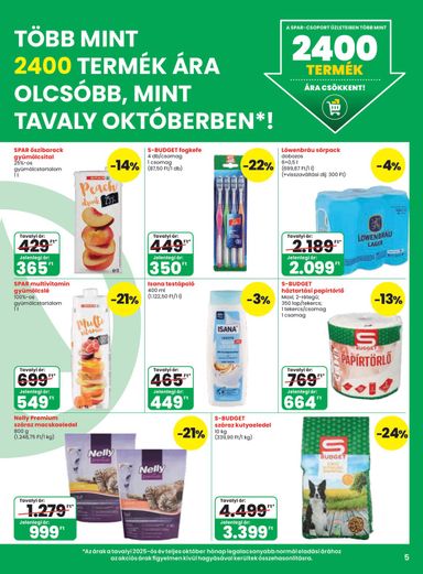 Akciós újság Spar - SPAR érvényes 10.08.-tól 10.14.-ig - 5 oldal