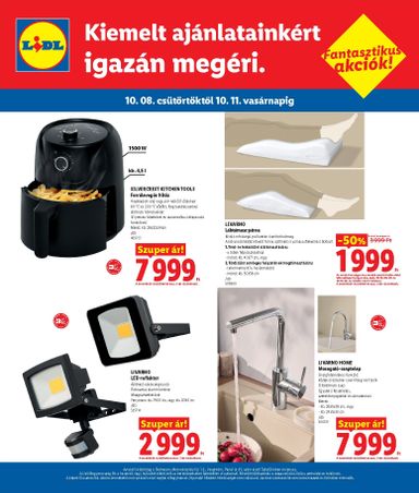 Akciós újság Lidl - Lidl - Debrecen, Veszprém érvényes 10.08.-tól 10.11.-ig - 4 oldal