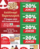 SPAR - Szülinapi kuponnapok, érvényes csütörtöktől 2026.10.08.