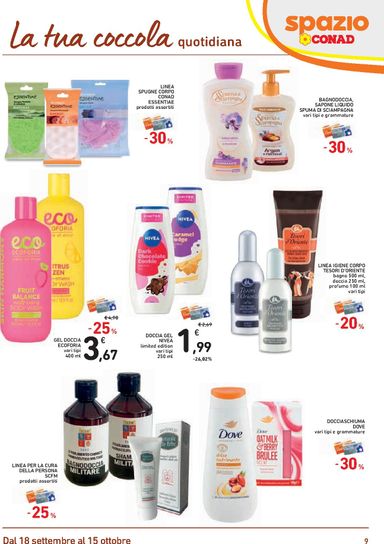 Volantino Spazio Conad - Spazio Conad - Catalogo Bellezza - Bologna valido dal 18/09 al 15/10 - pagina 9