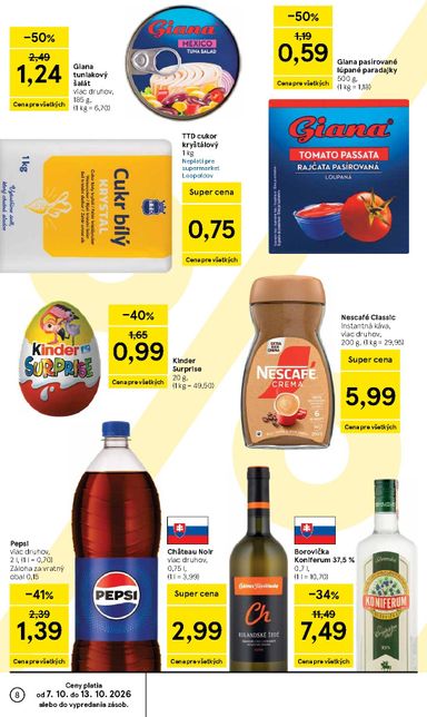 Leták Tesco - Tesco supermarket od 07.10. do 13.10. - strana 8