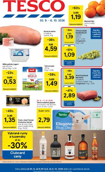 Leták Tesco - Tesco od 30.09. do 06.10. - strana 1