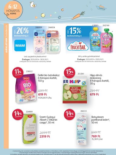 Akciós újság Rossmann - Rossmann - Babaprogram érvényes 09.14.-tól 10.11.-ig - 9 oldal