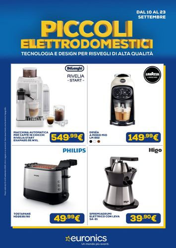 Volantino Euronics - Euronics - Piccoli Elettrodomestici valido dal 10/09 al 23/09 - pagina 1
