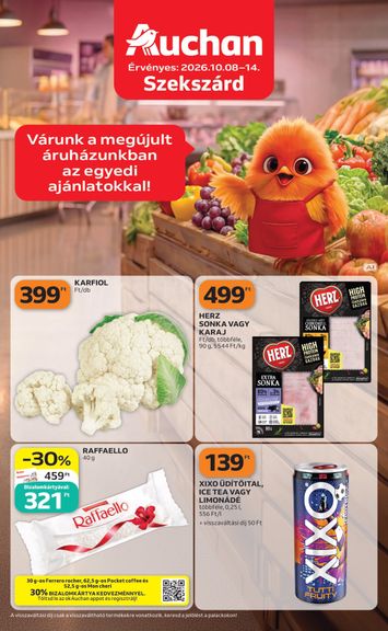 Akciós újság Auchan - Auchan - Szekszárdi ajánlataink érvényes 10.08.-tól 10.14.-ig - 1 oldal