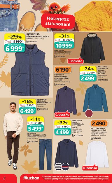 Akciós újság Auchan - Auchan - Őszi ruha ajánlataink érvényes 10.01.-tól 10.21.-ig - 2 oldal