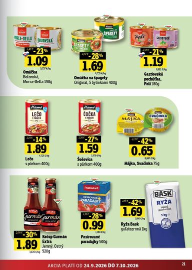 Leták FRESH - Fresh - Východné Slovensko od 24.09. do 07.10. - strana 21