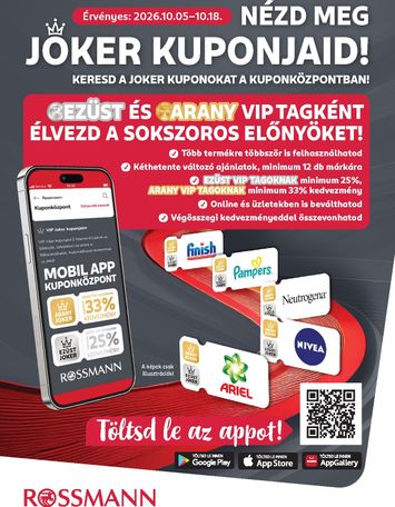 Akciós újság Rossmann - Rossmann - Kuponjaid érvényes 10.05.-tól 10.18.-ig - 1 oldal