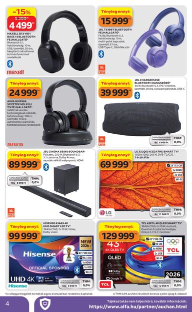 Akciós újság Auchan - Auchan - Műszaki ajánlataink érvényes 10.08.-tól 10.14.-ig - 4 oldal