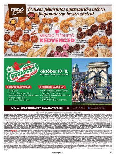 Akciós újság Spar - SPAR érvényes 10.08.-tól 10.14.-ig - 23 oldal