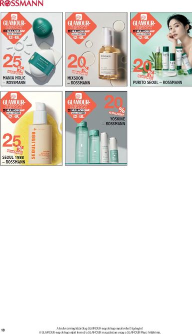 Akciós újság Rossmann - Rossmann - Glamour-napok érvényes 10.12.-tól 10.18.-ig - 18 oldal