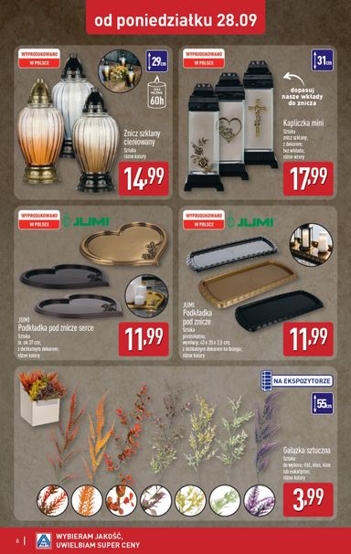 Gazetka ALDI - ALDI - Znicze i stroiki od 28.09. do 03.10. - strona 6