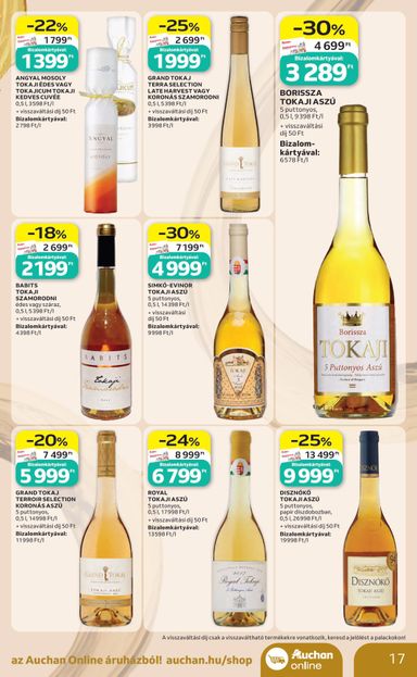 Akciós újság Auchan - Auchan - Bor ajánlataink érvényes 10.01.-tól 10.21.-ig - 17 oldal
