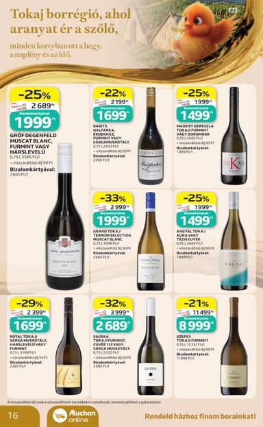 Akciós újság Auchan - Auchan - Bor ajánlataink érvényes 10.01.-tól 10.21.-ig - 16 oldal