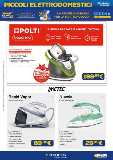 Volantino Euronics - Euronics - Piccoli Elettrodomestici valido dal 01/10 al 14/10 - pagina 17