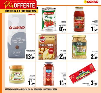 Volantino Conad - Conad - Più offerte continua la convenienza valido dal 07/10 al 18/10 - pagina 1