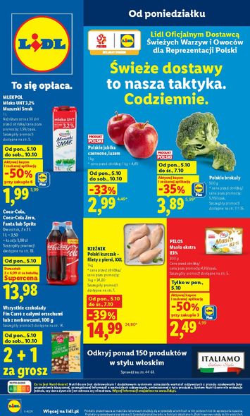 Leták Lidl Polsko - Lidl Polsko od 05.10. do 10.10. - strana 1