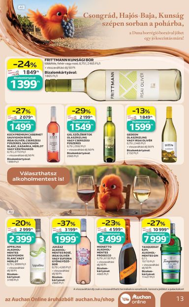 Akciós újság Auchan - Auchan - Bor ajánlataink érvényes 10.01.-tól 10.21.-ig - 13 oldal