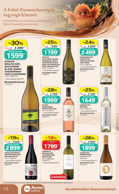 Akciós újság Auchan - Auchan - Bor ajánlataink érvényes 10.01.-tól 10.21.-ig - 12 oldal