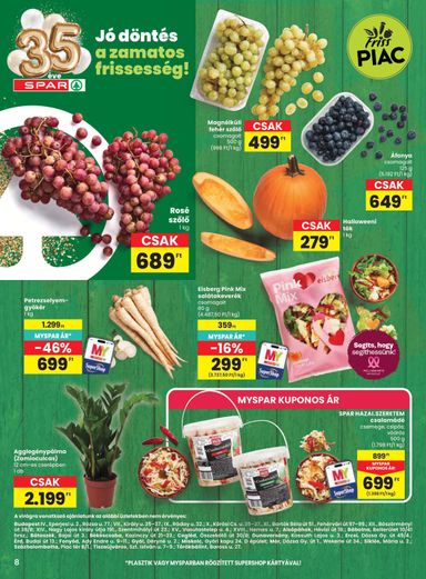 Akciós újság Spar - SPAR érvényes 10.08.-tól 10.14.-ig - 8 oldal