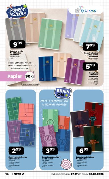 Gazetka Netto - Netto - Back to school od 27.07. do 30.09. - strona 16