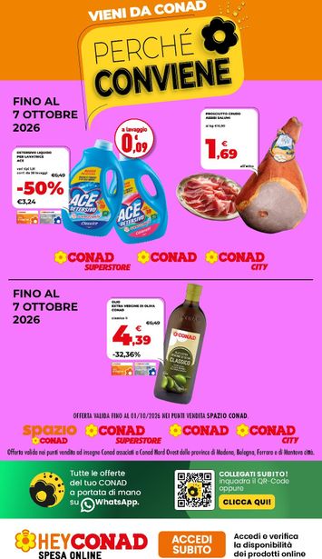 Volantino Spazio Conad - Spazio Conad - Perché Conviene valido dal 25/09 al 07/10 - pagina 1